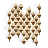 Exclusive Visionnaire Sputnik wall lamp crafted in tubular steel with a polished golden finish inspired by retro-futurism