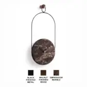 Eslabon - Emperador marble plate - Black hour hand & ring