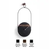 Eslabon - Sahara Noir marble plate - Black hour hand & ring