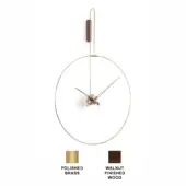 Daro - Polished Brass box & ring - Walnut wood hands
