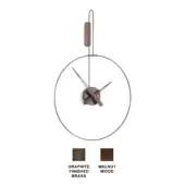 Micro Daro T - Graphite Finished Brass box & ring - Walnut wood hands