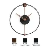 Nano - Black polystyrene box - Walnut wood hands & anchor - Black fiberglass ring