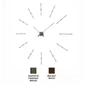 Merlin T - Graphite Brass finished box - Graphite Brass finished & Walnut Wood time signals - Walnut Wood hands