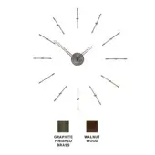 Mini Merlin T - Graphite Brass box - Graphite Brass & Walnut Wood time signals