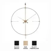 Bilbao Premium - Oak Wood box and hands with Black Brass details - Black Fiberglass ring