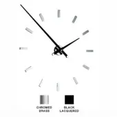 Tacon L - Chromed Brass box & time signals - Black Lacquered hands