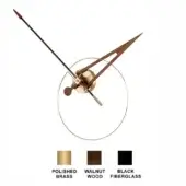 Cris G - Polished Brass box & ring - Black Fiberglass minute hand