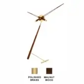 Puntero G - Polished Brass box & base - Walnut Wood hands & body