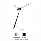 Puntero L - Chromed Brass box & base - Black Lacquered Wood hands & body
