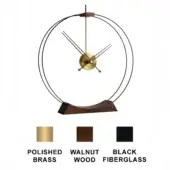 Aire G - Polished Brass box - Walnut Stained Ash Wood hands