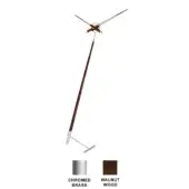 Pisa N - Chromed Brass box & base - Walnut Solid Wood hands & body