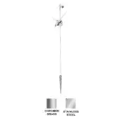 Punto y Coma i - Chromed Brass box & pendulum - Stainless Steel hands