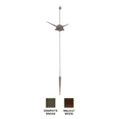 Punto y Coma T - Graphite Brass box - Solid Walnut Wood hands & pendulum