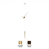 Pendulo G - Polished Brass box & pendulum - Solid Walnut hands