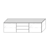 Slim Sideboard - Sizes E/F - 2 doors & 3 drawers + 6 feet