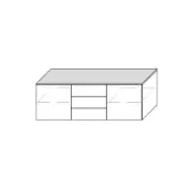 Slim Sideboard - Sizes A/B - 2 doors & 3 drawers