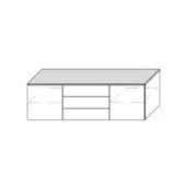 Slim Sideboard - Sizes C/D - 2 doors & 3 drawers