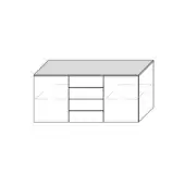 Slim Sideboard - Sizes I/J - 2 doors & 4 drawers