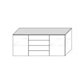 Slim Sideboard - Sizes K/L - 2 doors & 4 drawers