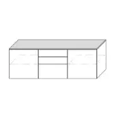 Slim Sideboard - Sizes M/N - 2 doors, 1 deep drawer & 2 drawers