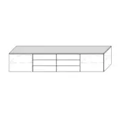 Slim Sideboard - Sizes G/H - 2 doors & 6 drawers