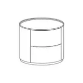 Ronda Nightstand - 2 drawers with plinth base