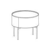 Ronda Nightstand - 1 drawer with feet