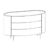 Ronda Dresser - 3 drawers with feet