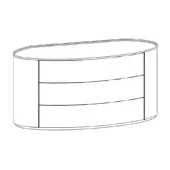 Ronda Dresser - 3 drawers with plinth base