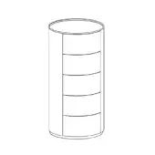 Ronda Tall Boy Dresser - 5 drawers with plinth base