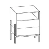 Supernova Nightstand - 2 Drawers + 1 Open Compartment