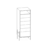 Supernova Tall Boy Dresser - 6 Drawers + 1 Open Compartment