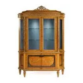 Superior Zanaboni B/5142 cupboard crafted in citronnier and ebony with inlaid mother-of-pearl detailing and internal lighting