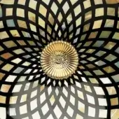 Gold Mother of Pearl - Gold Mother of Pearl background - Black Pen shell & Jade outline