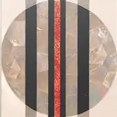 Snow White - White Stone Background, Black Tab Shell, White Mother of Pearl & Red Stone