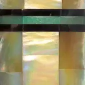 Gold Mother Of Pearl - Gold Mother of Pearl background - Black Pen Shell & Jade outline