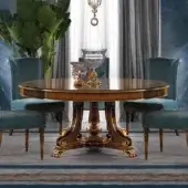Distinguished Zanaboni T/5140-180 table crafted in warm brown citronnier wood with elegant ebony detailing and glossy finish