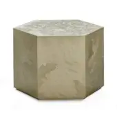 Distinguished Zanaboni T222 side table handcrafted in Italy with radiant gold lacquer and a subtly textured surface