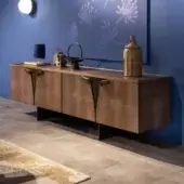 Exceptional Zanaboni Romance sideboard crafted from wood with a satin finish in a rich medium tone