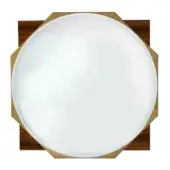 Superior Zanaboni Parade mirror crafted in glossy eucalyptus wood with a satin finish and natural wood grain