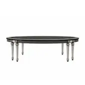C1353 - Oval W/O Lazy Susan - Silver Legs & Details