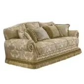 Cream and gold damask fabric