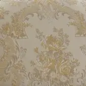 Ivory and gold damask fabric