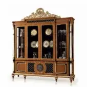 B1167 Cabinet - Central Decorative Medallion with Wood Veneers
