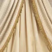 Cream and gold damask fabric