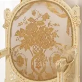 Ivory and gold damask fabric