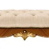 Ivory fabric with capitonné buttons