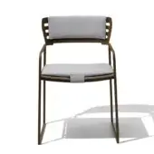 With seat and backrest cushions