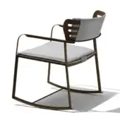 With seat and backrest cushions
