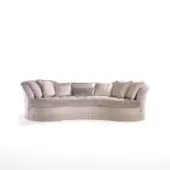 Lavish Armando Rho A1346 sofa upholstered in a pale rose fabric with ornate trim and shimmering finish